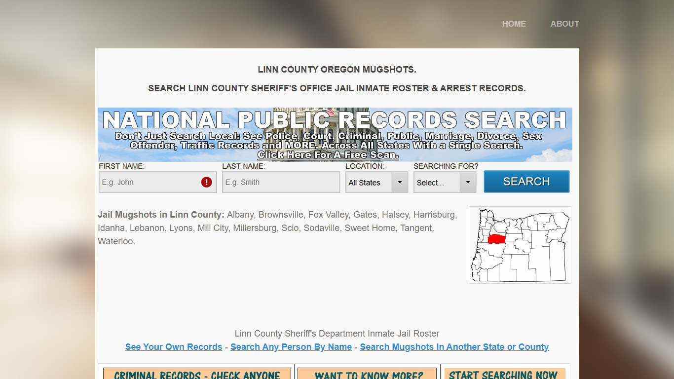 Linn County Mugshots: Linn County OR Sheriff's Office Jail Arrest Roster Records