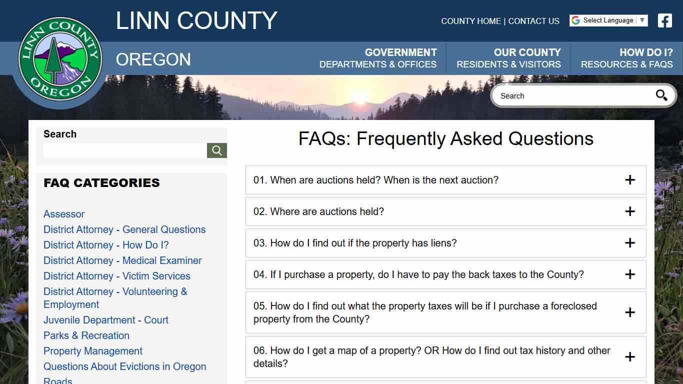 Frequently Asked Questions | Linn County, OR